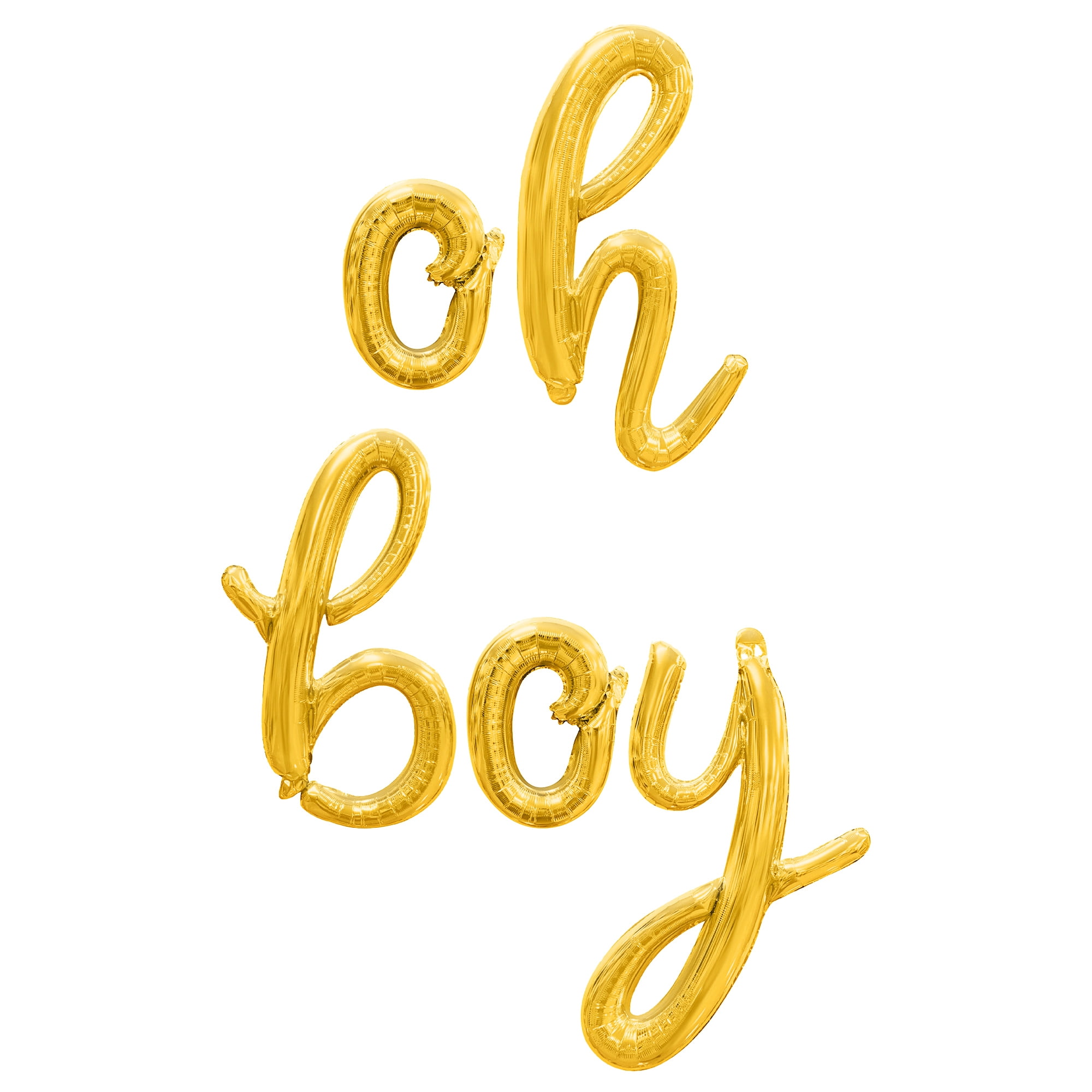 Cursive Script Letter Balloons OH BOY 16