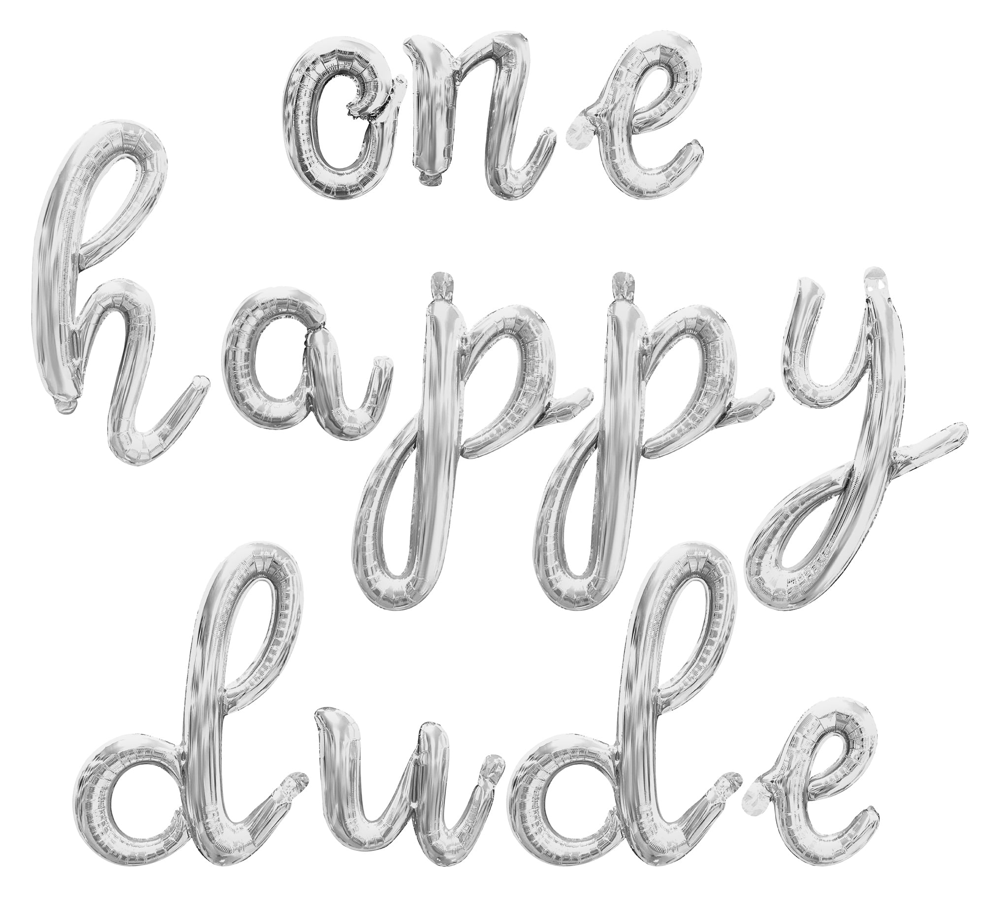 Cursive Script Letter Balloons - ONE HAPPY DUDE 16