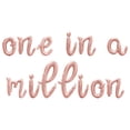 thumbnail image 1 of Cursive Script Letter Balloons - ONE IN A MILLION 16" Inch Alphabet Letters Foil Mylar Balloon 1st Birthday Party Banner (Rose Gold), 1 of 5