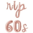 thumbnail image 1 of Cursive Script Letter Balloons - RIP 60S 16" Inch Alphabet Letters Foil Mylar Balloon 70th Birthday Party Banner (Rose Gold), 1 of 5