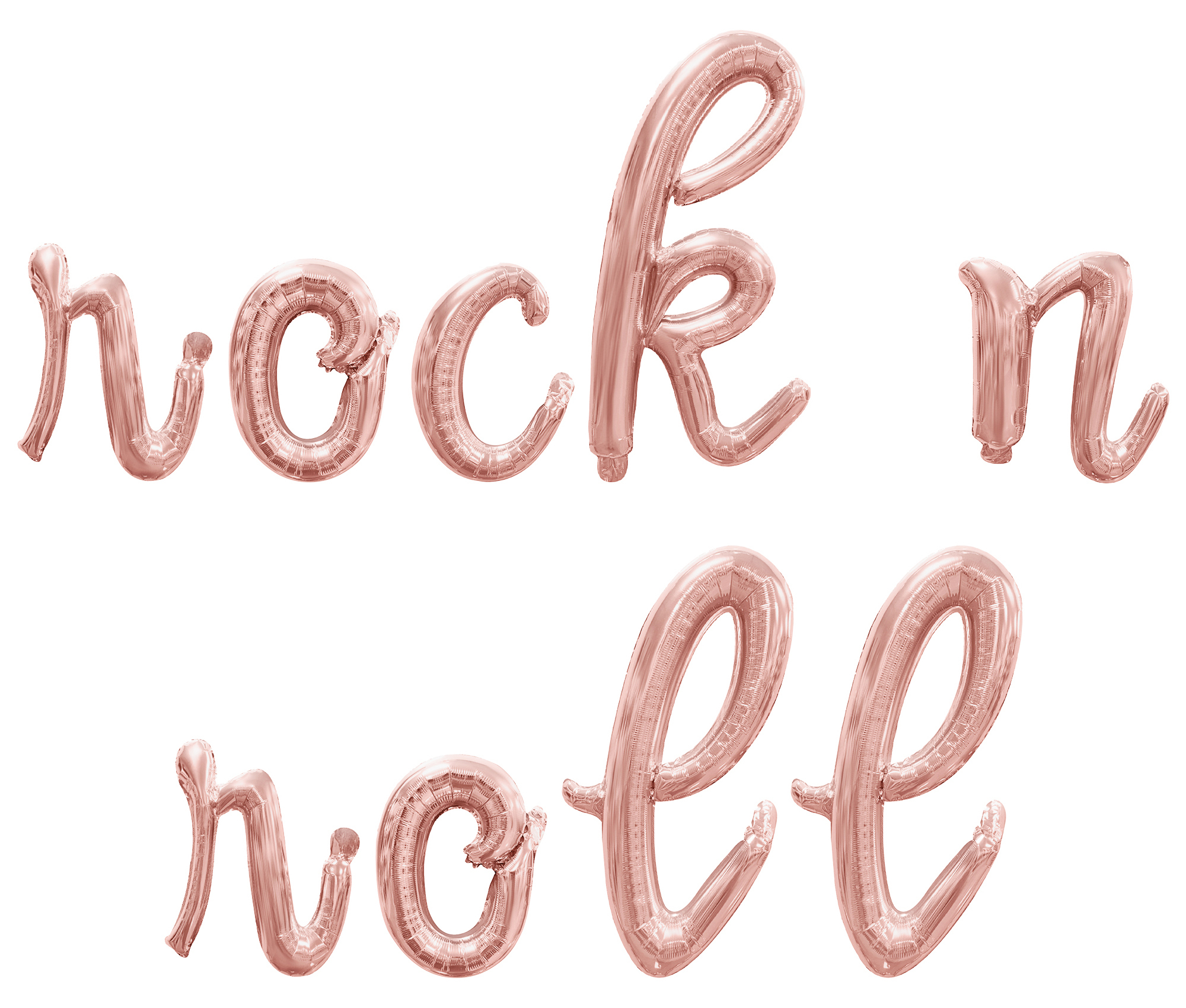 Cursive Script Letter Balloons - ROCK N ROLL 16