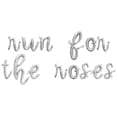 thumbnail image 1 of Cursive Script Letter Balloons - RUN FOR THE ROSES 16" Inch Alphabet Letters Foil Mylar Balloon Kentucky Derby Party Banner (Silver), 1 of 5