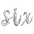 thumbnail image 1 of Cursive Script Letter Balloons - SIX 16" Inch Alphabet Letters Foil Mylar Balloon 6th Birthday Party Banner (Silver), 1 of 5