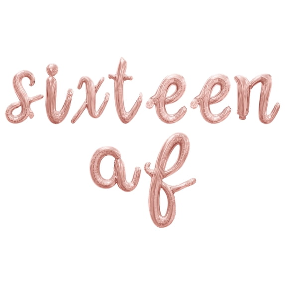 16 Inch Ge Script Cursive Script Letter Balloons - SIXTEEN AF 16
