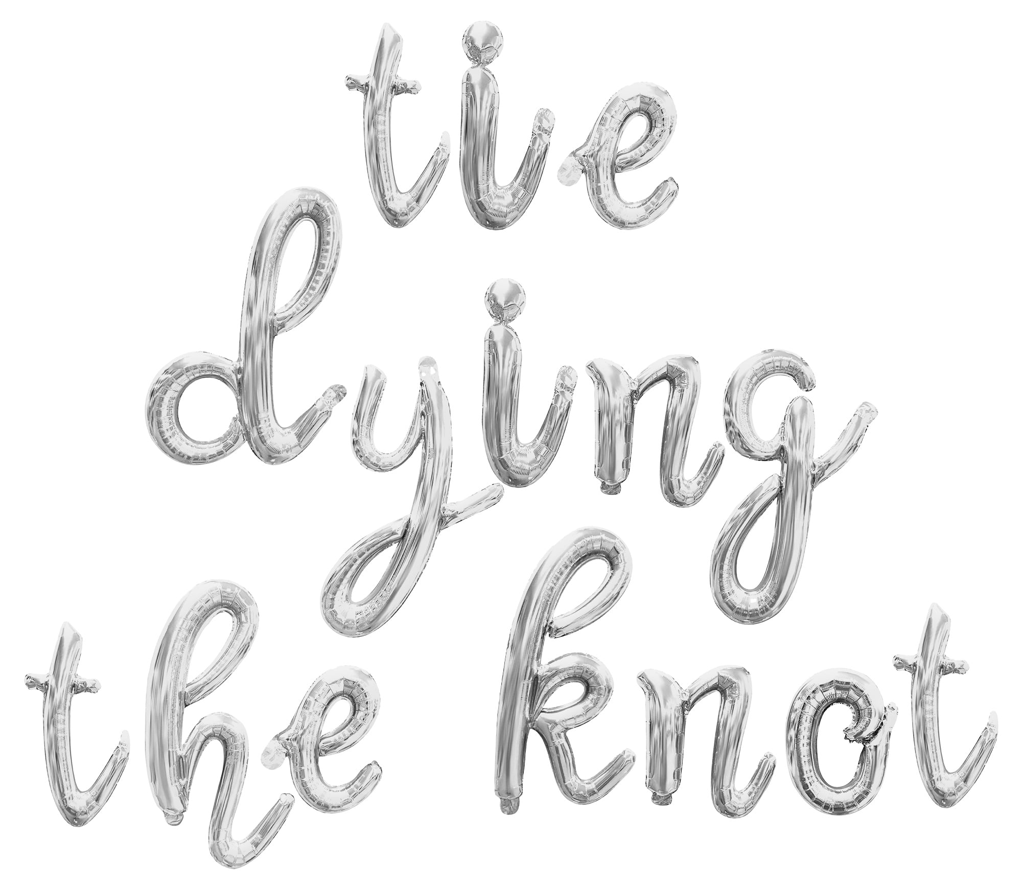 Cursive Script Letter Balloons - TIE DYING THE KNOT 16