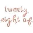thumbnail image 1 of Cursive Script Letter Balloons - TWENTY EIGHT AF 16" Inch Alphabet Letters Foil Mylar Balloon 28th Birthday Party Banner (Rose Gold), 1 of 5