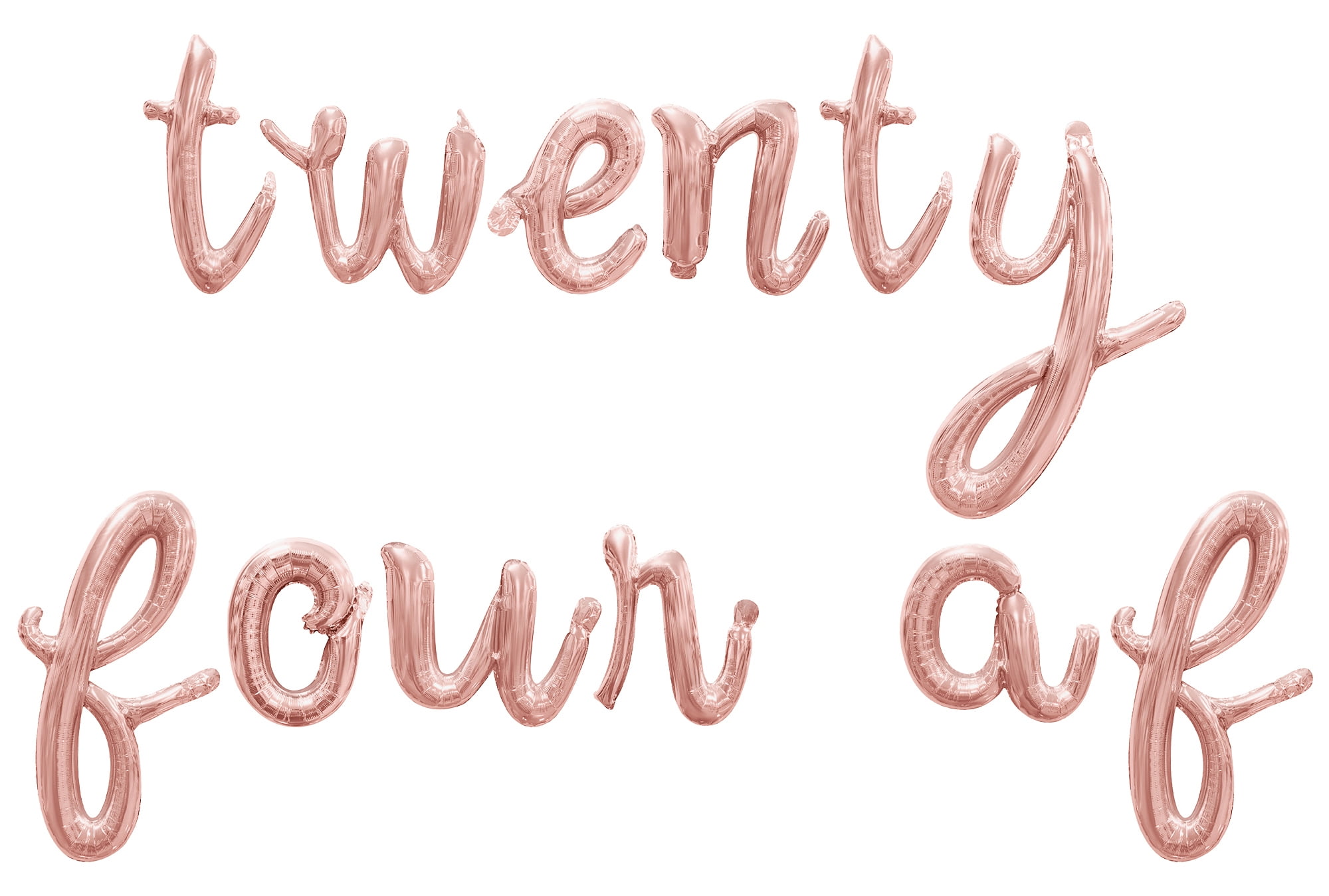Cursive Script Letter Balloons - TWENTY FOUR AF 16