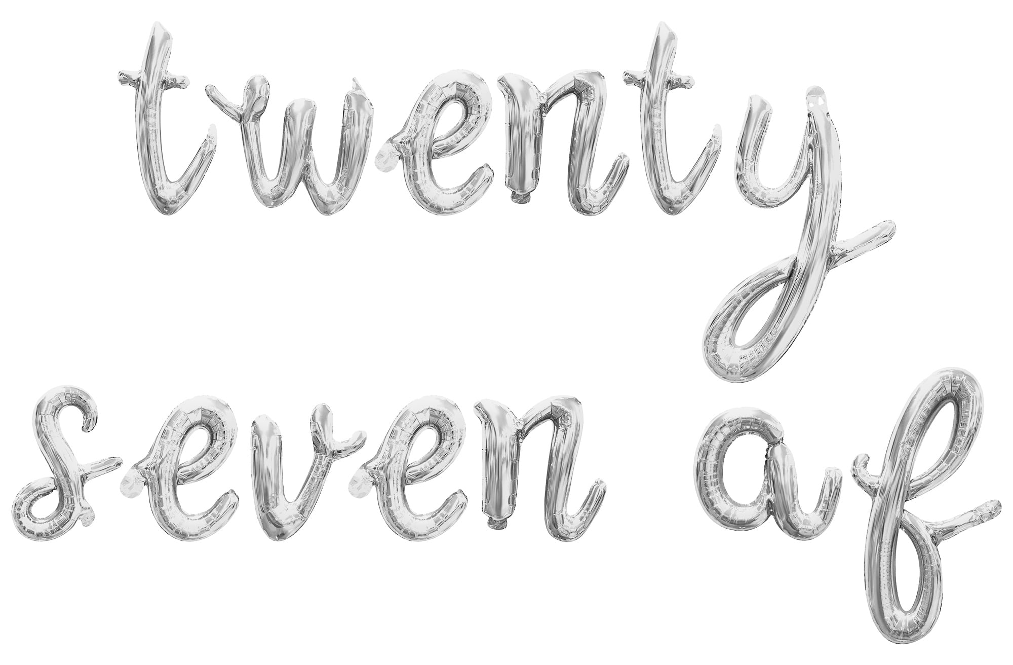 Cursive Script Letter Balloons - TWENTY SEVEN AF 16