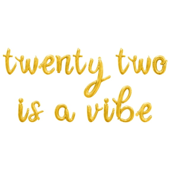 Cursive Script Letter Balloons - TWENTY TWO IS A VIBE 16