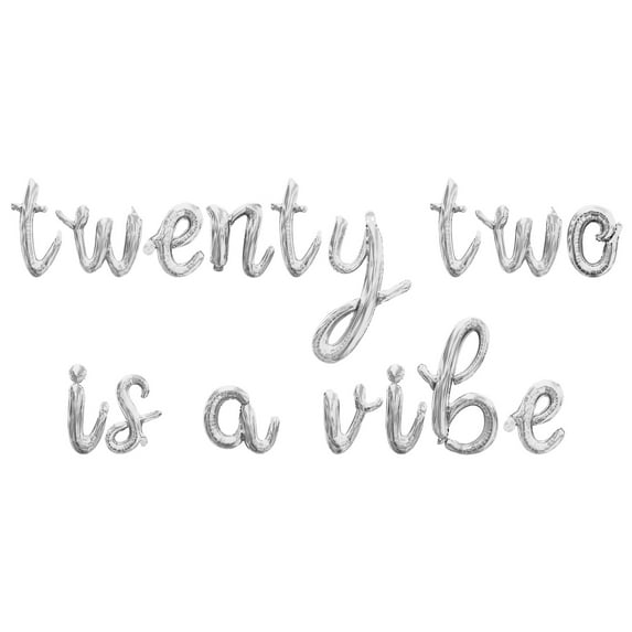 Cursive Script Letter Balloons - TWENTY TWO IS A VIBE 16