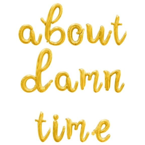 Cursive Script Letter Balloons - WE SAID YES 16" Inch Alphabet Letters Foil Mylar Balloon Engagement Party Banner (Gold)