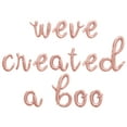 thumbnail image 1 of Cursive Script Letter Balloons - WEVE CREATED A BOO 16" Inch Alphabet Letters Foil Mylar Balloon Halloween Themed Baby Shower Party Banner (Rose Gold), 1 of 5