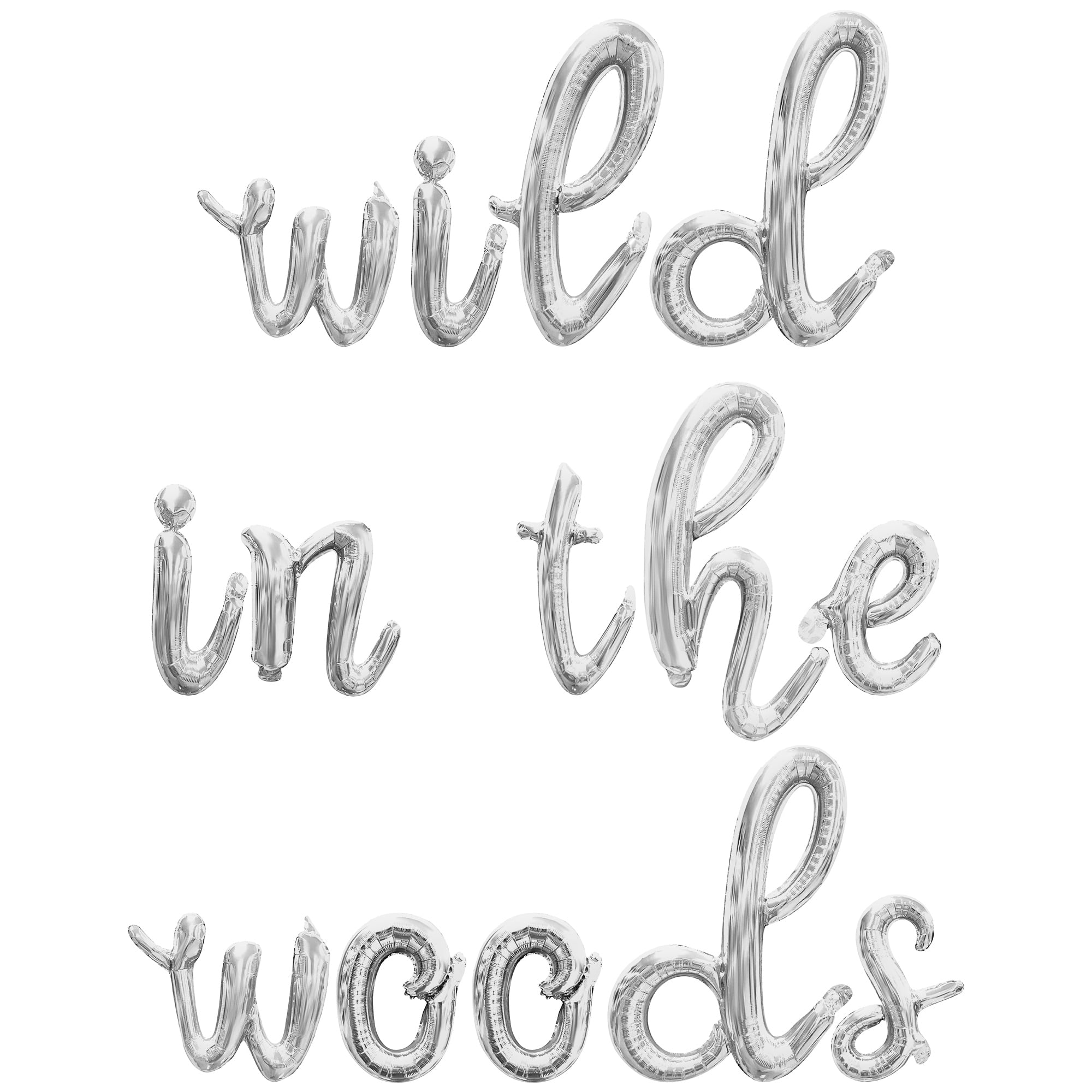 Cursive Script Letter Balloons - WILD IN THE WOODS 16
