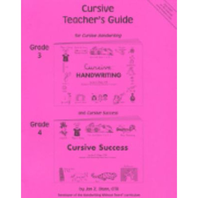 Pre-Owned Cursive Teacher's Guide, Grade 3-4 (Paperback) 1891627066 9781891627064