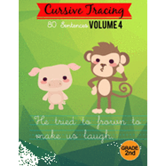 Cursive Tracing Workbooks : Grade 2: 80 Sentences Volume 4 (Paperback)