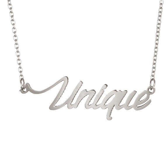 Cursive Unique Name Necklace Your Nameplate Stainless Steel Jewelry for Women