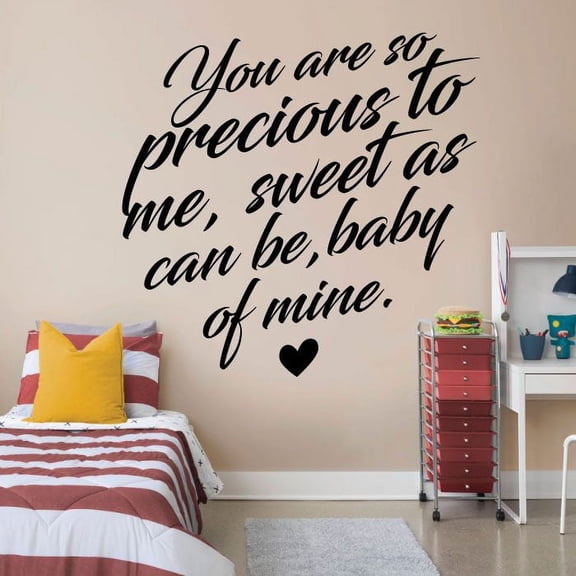 Cursive Wall Decal Quote You Are So Precious To Me Sweet As Can Be Baby Of Mine For Kids Room Cursive Room Bedroom Wall Decoration Wall Art Wall Sticker For Home Room Décor Design Size (20x20 inch)