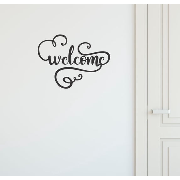 Cursive Welcome Entryway Decor for Wall - Inspirational Quotes for Door ...