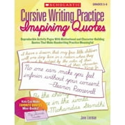 Cursive Writing Practice: Inspiring Quotes, (Paperback)