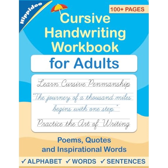 Pre-Owned Cursive handwriting workbook for Adults: Learn to write in Cursive, Improve your writing skills & practice penmanship for adults (Master Print and Cursive Writing Penmanship for Adults)