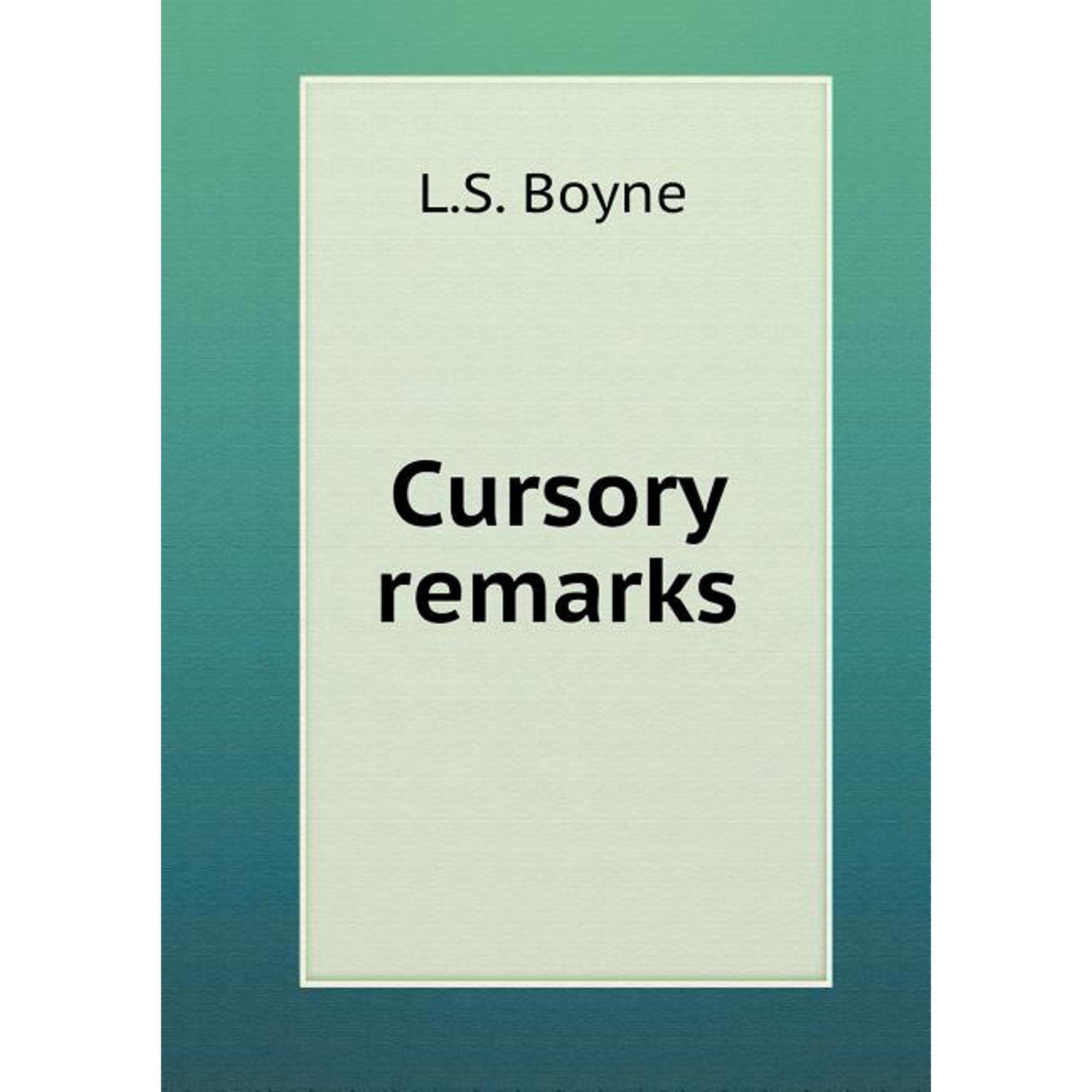Cursory