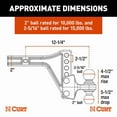 thumbnail image 1 of CURT 45935 Adjustable Trailer Hitch Ball Mount with Dual Ball, 2" Shank, Up to 15,000 lbs, 1 of 5