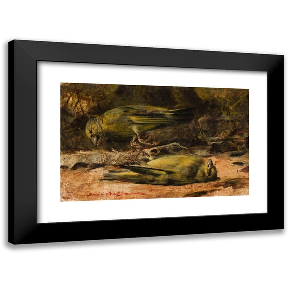 Curt Agthe 14x11 Black Modern Framed Museum Art Print Titled - Dead Birds (1921)