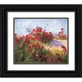 thumbnail image 1 of Curt, Brigitte 17x15 Black Ornate Wood Framed with Double Matting Museum Art Print Titled - Red Poppies and Wild Flowers, 1 of 4