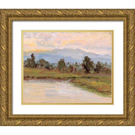 Curt, Brigitte 32x26 Gold Ornate Wood Framed with Double Matting Museum Art Print Titled - Jewels of the Wetlands Series One