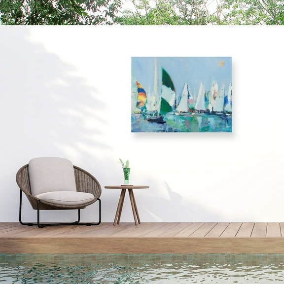 Curt Crain 'Parking Lot' Outdoor Canvas 18x24