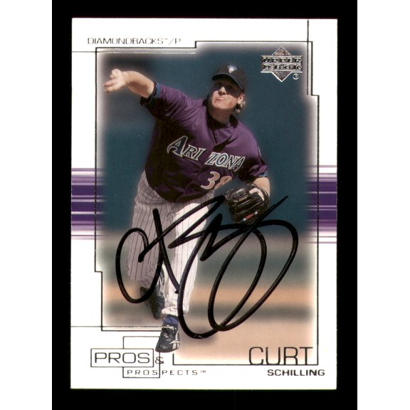 Curt Schilling Autographed 2001 Upper Deck Pro's & Prospects Card #61 Arizona Diamondbacks SKU #241964