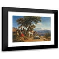 thumbnail image 1 of Curt Victor Clemens Grolig 18x14 Black Modern Framed Museum Art Print Titled - Arab Horseman in the Mountains, 1 of 5