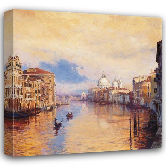 Curt Walters 28x28 Gallery Wrapped Canvas Wall Art Titled - The Grand Canal