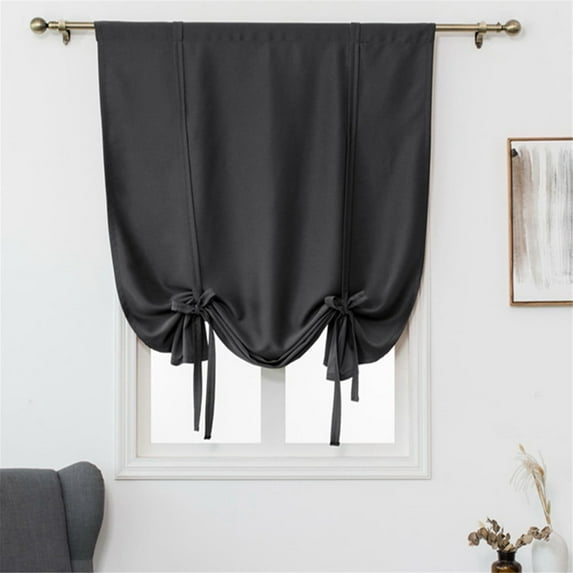 Curtain 1 Curtain for Bathroom Kitchen Adjustable Balloon Roman Curtains for Small Window Room Darkening Shades Drapes Panel Rod Pocket Purple Curtain