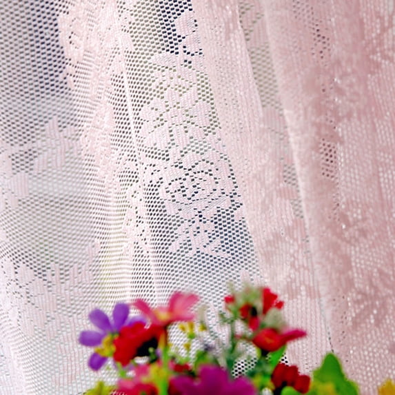 Curtain*1 Piece Flower Voile Window Curtains for Bedroom Living Dining Room Window Villa Curtain Voile Rod Pocket 59.1 X 70.9 Inch