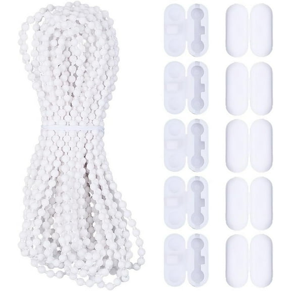 Curtain Accessorie including Plastic Roller Chain and Roller Blinds Bead Chain White 4.5mm