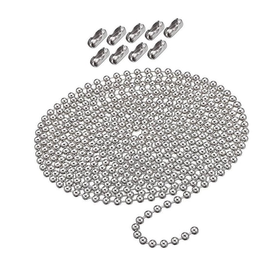 Curtain Beads Chain Pull Rope Metal Beads Cord Adjustable Window Treatments Chain Modern Window Decorative Chain Endurin