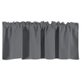 thumbnail image 1 of Curtain Blackout, Curtain Valance, 55X145 In, Window Valance, Light Blocking, Small Spaces, Grey Solid Finish, 1 Pc, 1 of 3