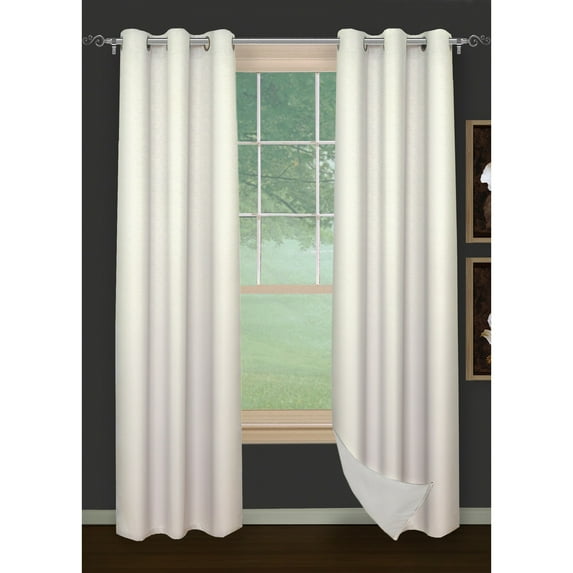 Curtain Brick Blackout 2PK White - 84" x 38"