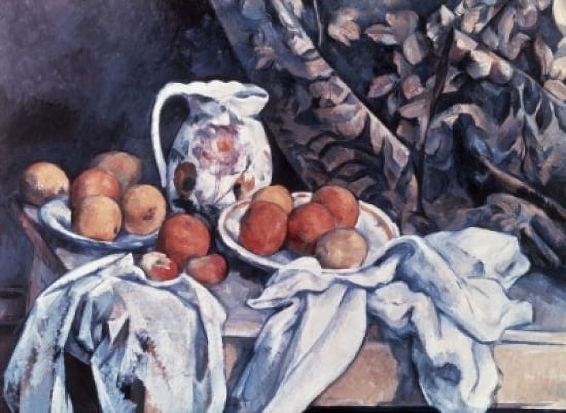 Curtain Carafe & Fruit (Still Life With Drapery) 1899 Paul Cezanne (1839-1906 French) Oil on canvas State Hermitage Museum St Petersburg Russia Canvas Art - Paul Cezanne (18 x 24)