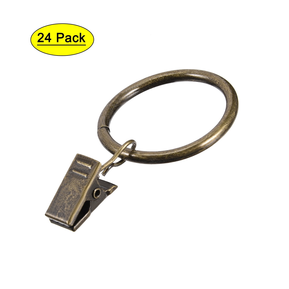 Curtain Clip Rings with Hooks Metal 1.25Inch 3.5mm Thickness Drapery