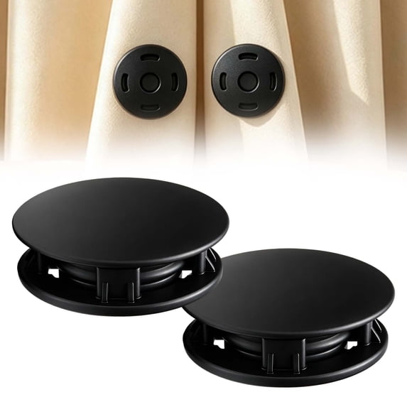 Curtain Clips No Drill Magnetic Curtain Hold Buttons, Adhesive Disc Set ...