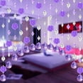 thumbnail image 1 of Curtain,Crystal Glass Rose Bead Curtain Living Room Bedroom Window Door Wedding Decor, 1 of 4