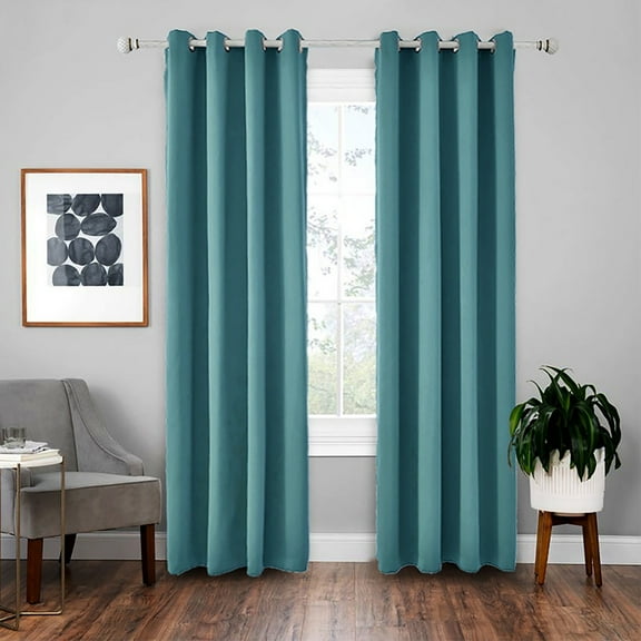 Curtain,Darkening Thermal Insulated Curtain Panels For Living Room Baby Blue Color Shower Curtain Set Bath Partition Curtain No Drilling 132cm*114cm(52*45in)