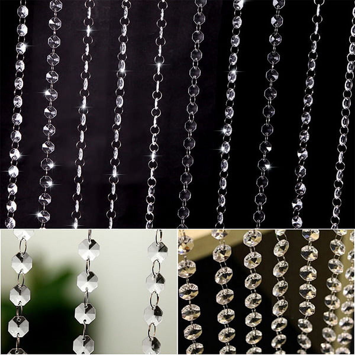 Curtain Diamond Acrylic Crystal Beads Tassel Panel Door Window Room Divider