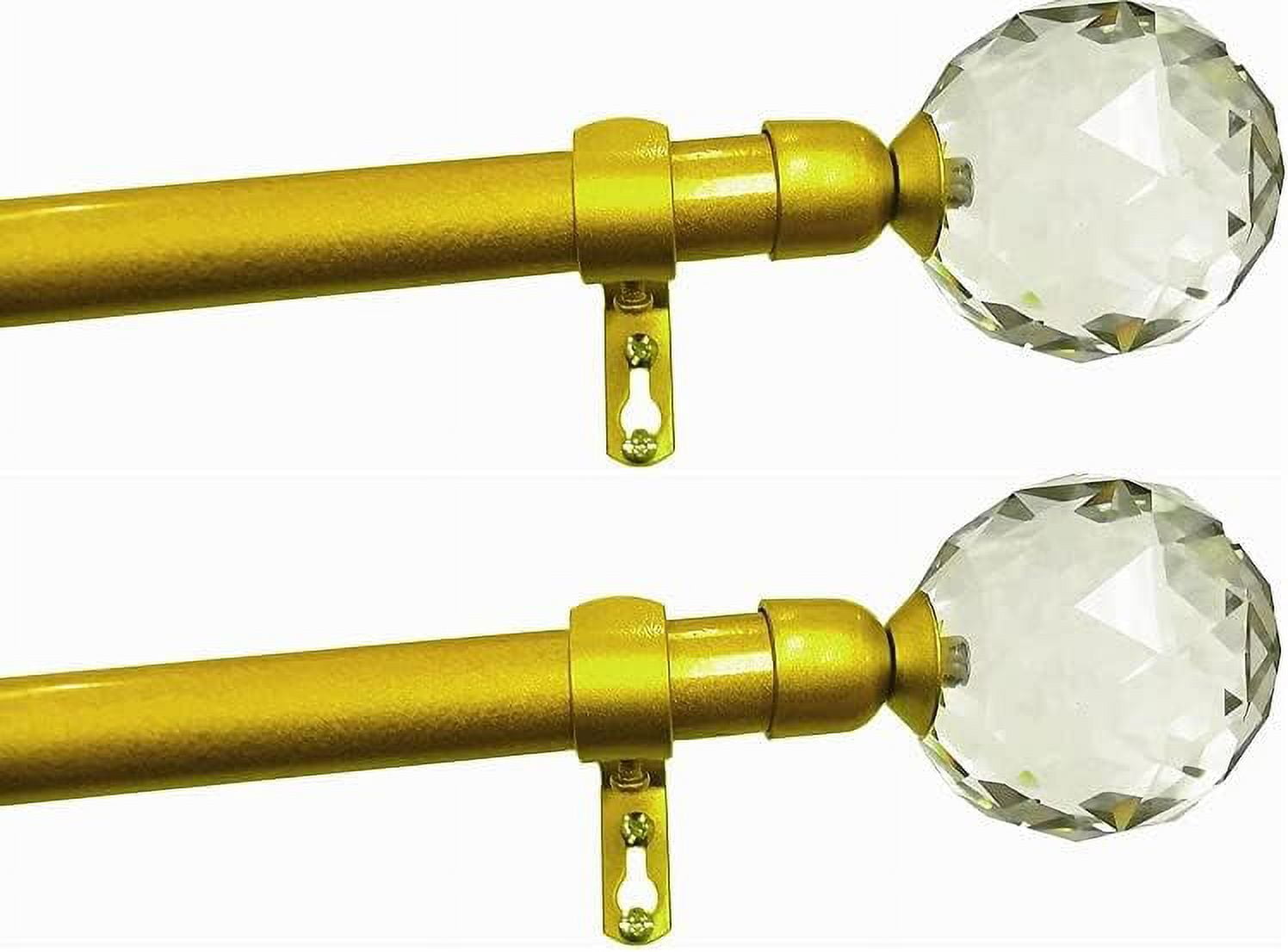 Curtain Rods for Windows 3/4" Standard Single Curtain Rod With Crystal