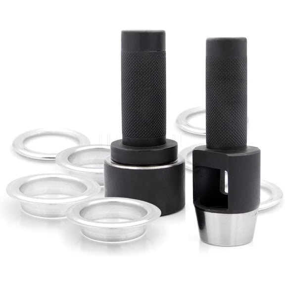 CRAFTME STUDIO 1.5 Inch Grommet Tool Kit, Eyelet Setting Tool with Hole Punch and Cutter, Includes 10 Metal Grommets, Curtain and Sewing Supply