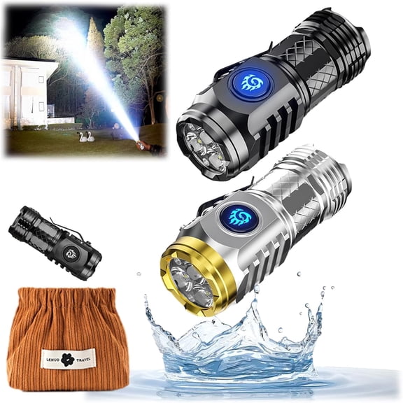 Curtain Guess Flashlight, Three Eyed Monster Mini Flashlight, Curtain Guess Mini Flashlight, Three Eyed Monster Mini Flash Super Power Flashlight, Mini Handheld Thumb Sized Flashlight (2PC-A)