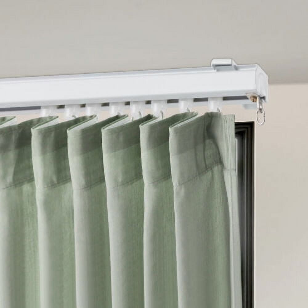 Curtain Hanging Rail Kit 12 18Ft Wall Mount Curtain Track System Adjustable Walmart