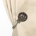 thumbnail image 1 of Curtain Holdback Pair with Arabella Finials in Antique Brass, 1 of 2